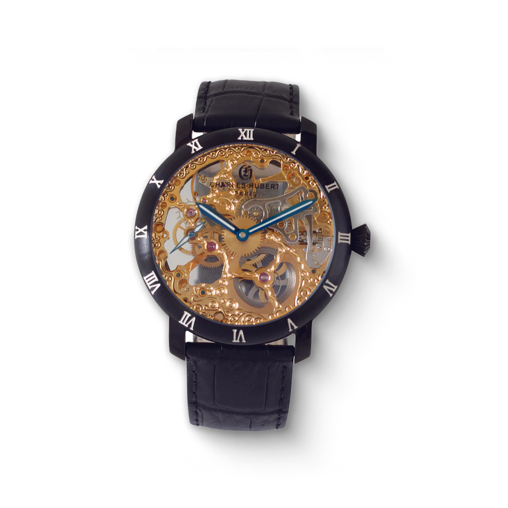 Charles Hubert Stainless Steel Mechanical Wrist Watch 4038-B