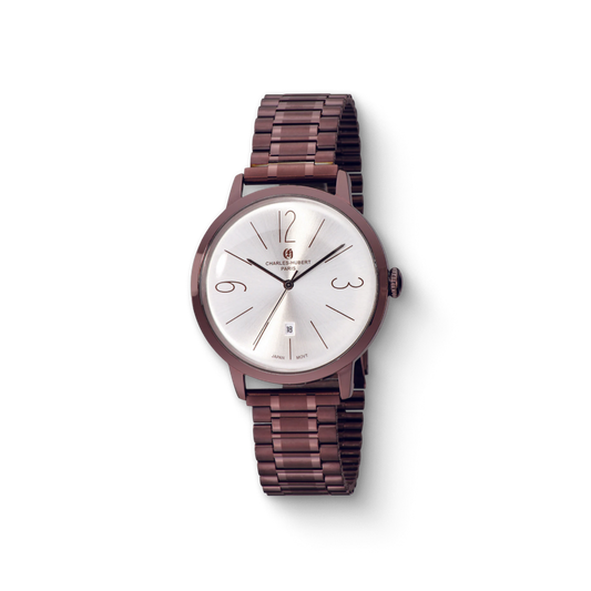 Charles Hubert Stainless Steel Quartz Watch 3984-N