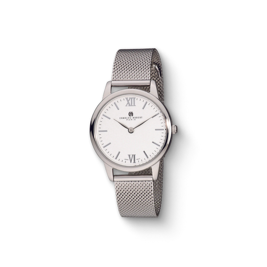Charles Hubert Stainless Steel Quartz Watch 3998-W