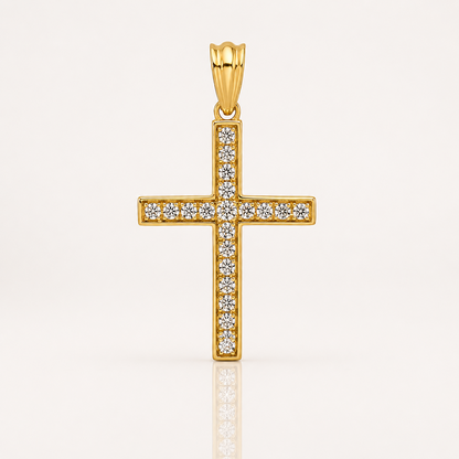 True Origin Lab Grown Diamond VS+ F+ Complete Cross Pendant