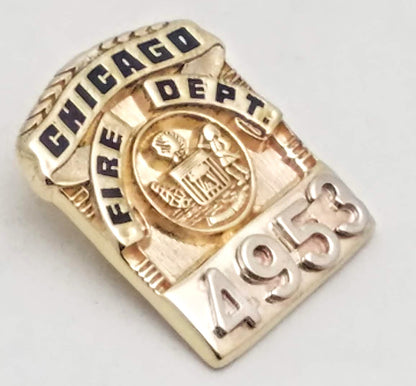 Chicago Fire Department Square Badge Pendant