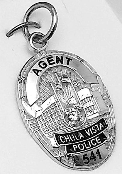 Chula Vista CA Police Department Badge Pendant