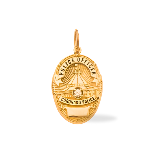 Coronado Police Department Badge Pendant - Gold