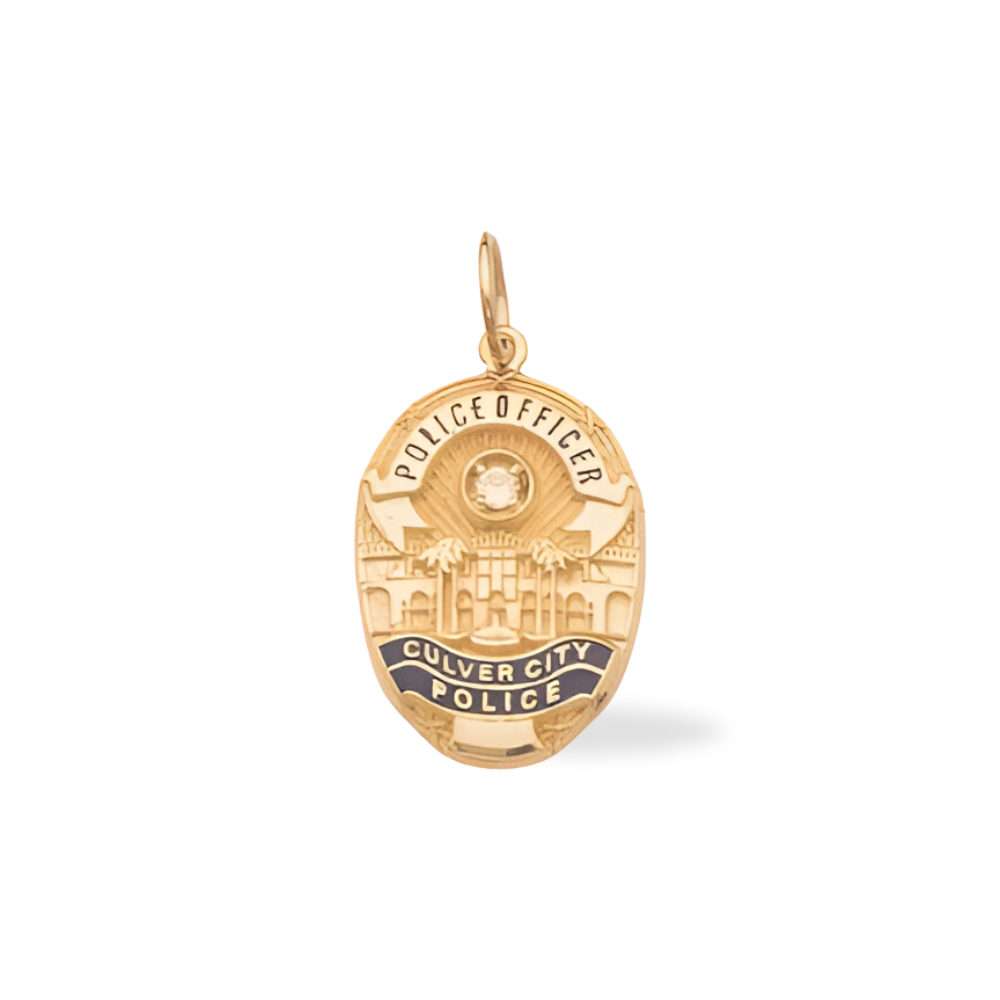 Culver City Police Department Small Badge Pendant - Gold