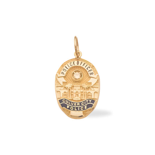 Culver City Police Department Small Badge Pendant - Gold