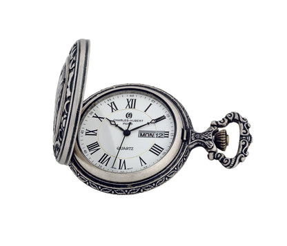 Charles Hubert Full Hunter Quartz Pocket Watch DWA034