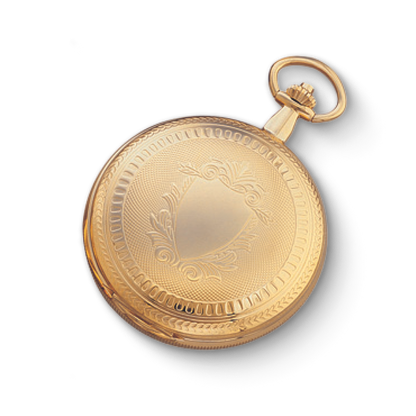 Charles Hubert Gold Plated Double Full Hunter Mechanical Pocket Watch DWA066