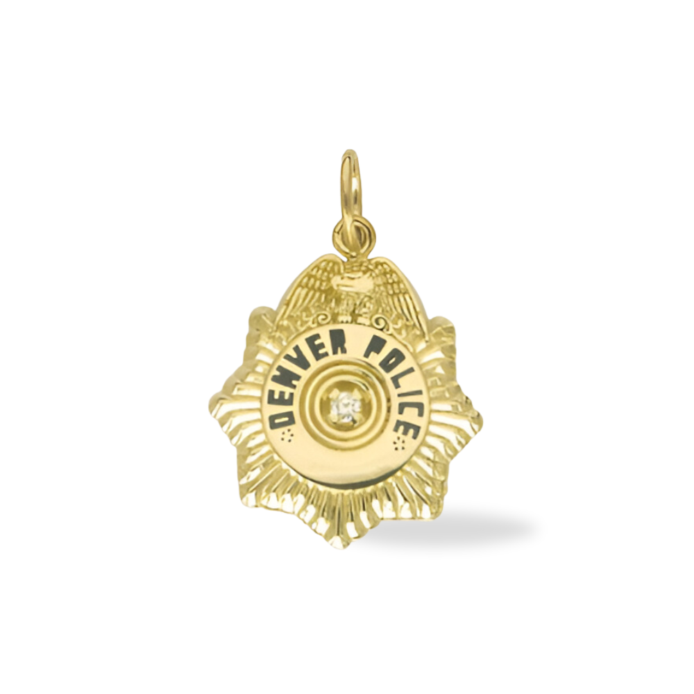 Denver Police Department Small Badge Pendant - Gold