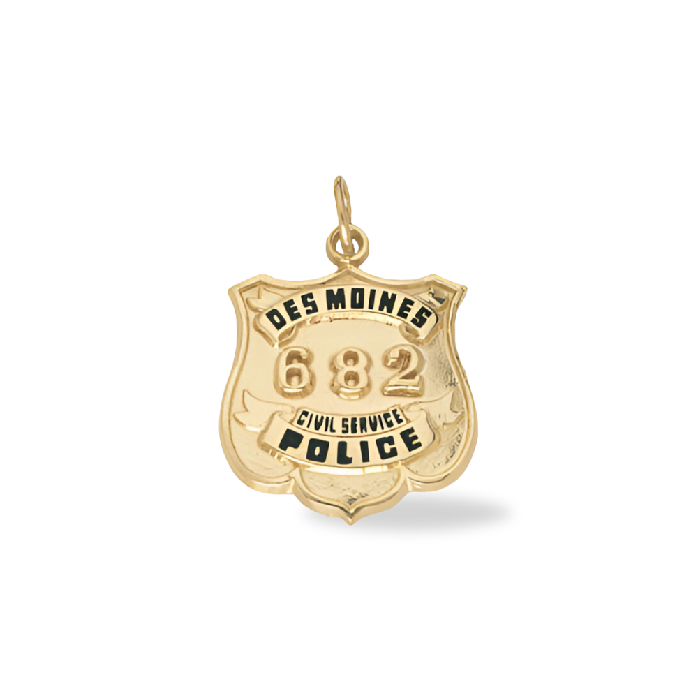 Des Moines Police Department Badge Pendant