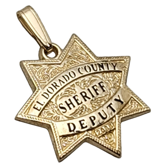 El Dorado County Sheriff Department Badge Pendant / Necklace