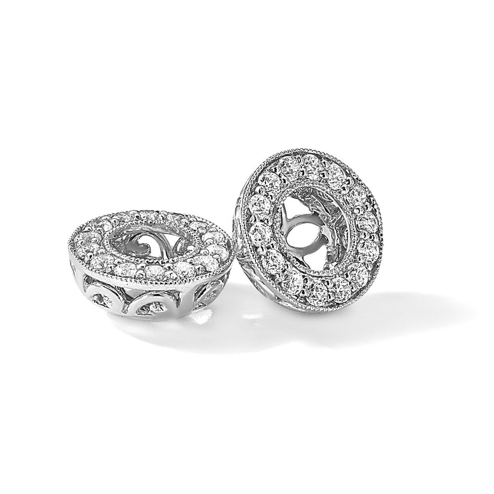 True Origin Lab Grown Diamond VS+ F+ for 6-6.5mm Studs Complete Earring Jackets
