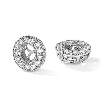 True Origin Lab Grown Diamond VS+ F+ for 6-6.5mm Studs Complete Earring Jackets