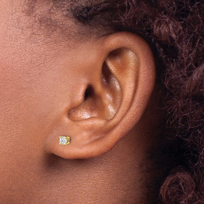 Lab Grown Diamond VS/SI+ G+ Round Complete Four Prong Heavyweight Stud Earrings