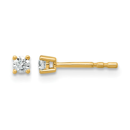 Lab Grown Diamond VS+ F+ Round Complete Four Prong Heavyweight Stud Earrings