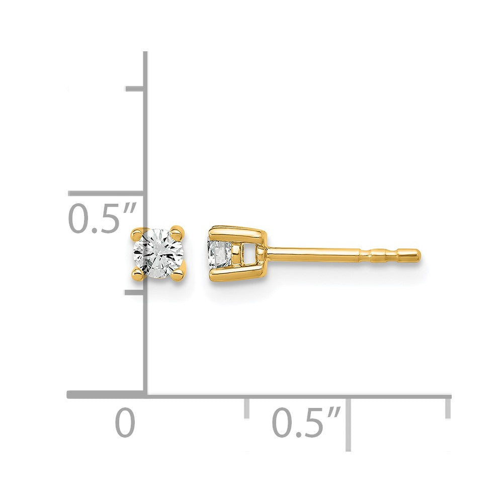 Lab Grown Diamond VS/SI+ G+ Round Complete Four Prong Heavyweight Stud Earrings