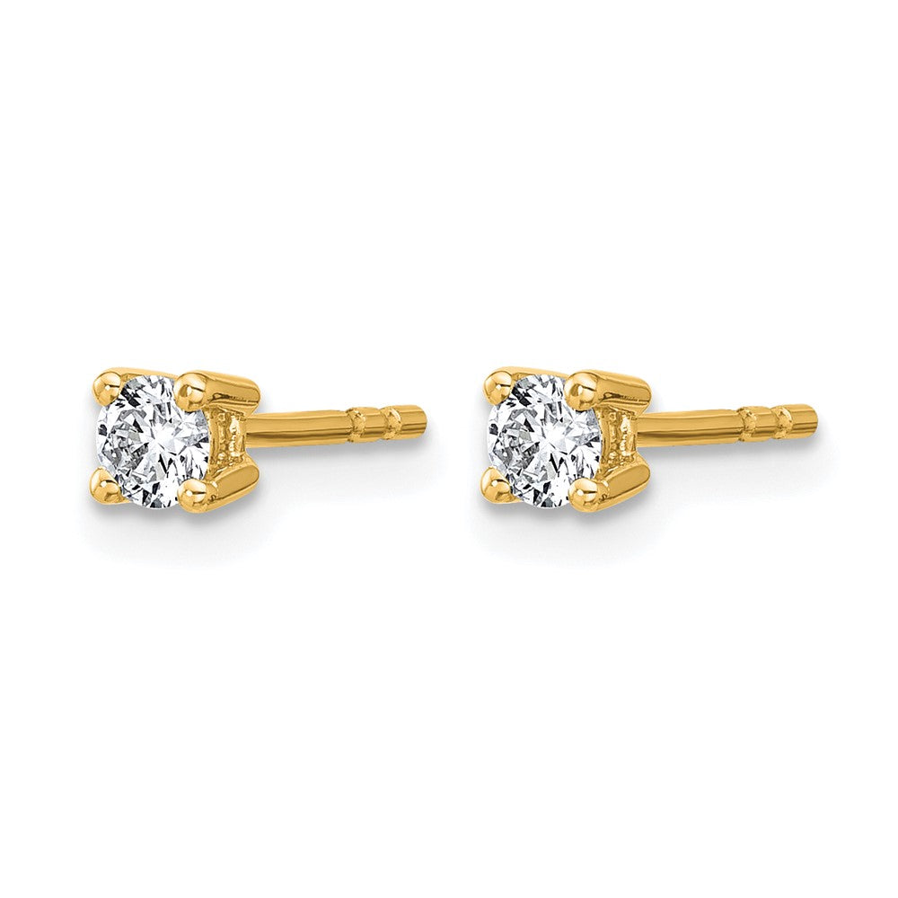 Lab Grown Diamond VS+ F+ Round Complete Four Prong Heavyweight Stud Earrings