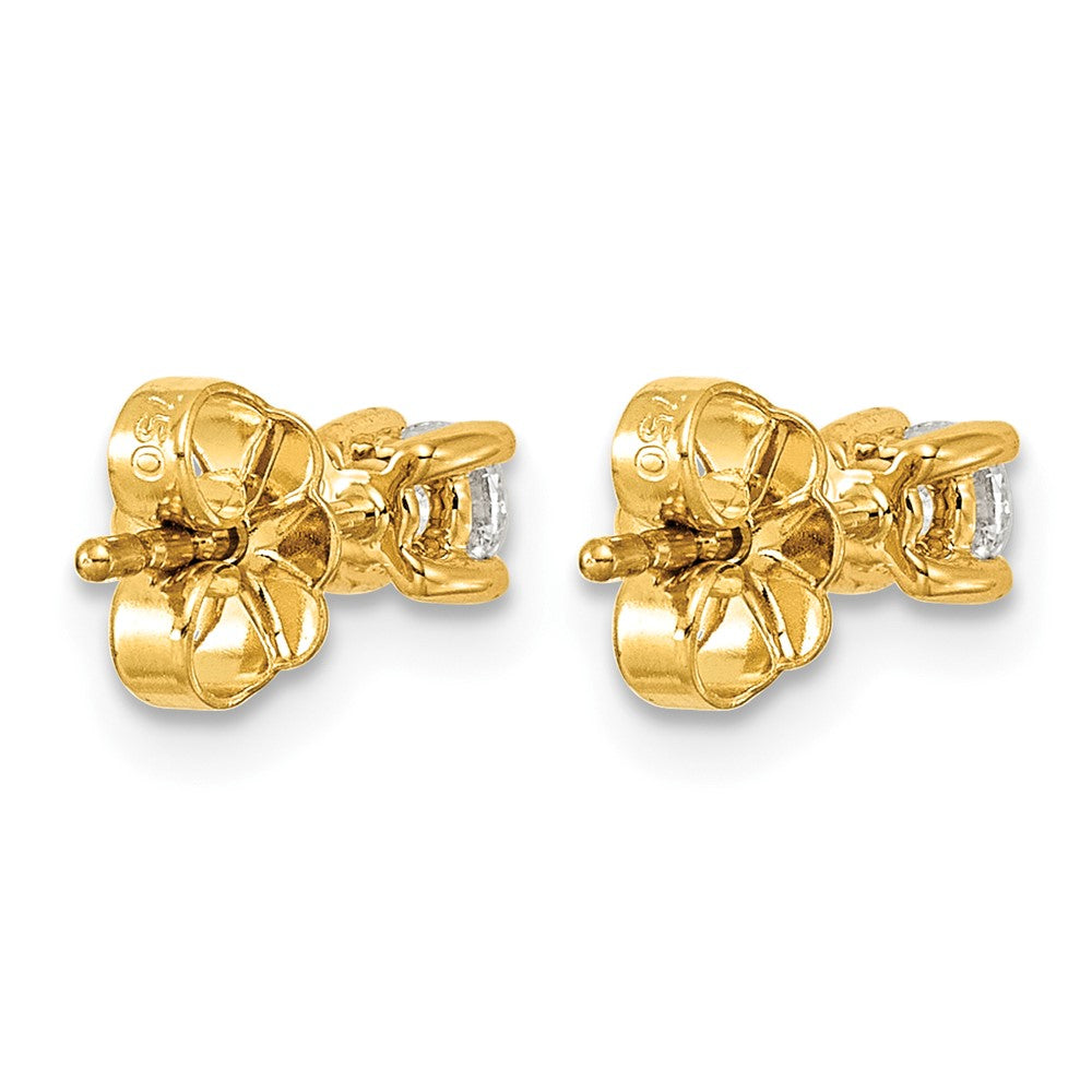 Lab Grown Diamond VS+ F+ Round Complete Four Prong Heavyweight Stud Earrings