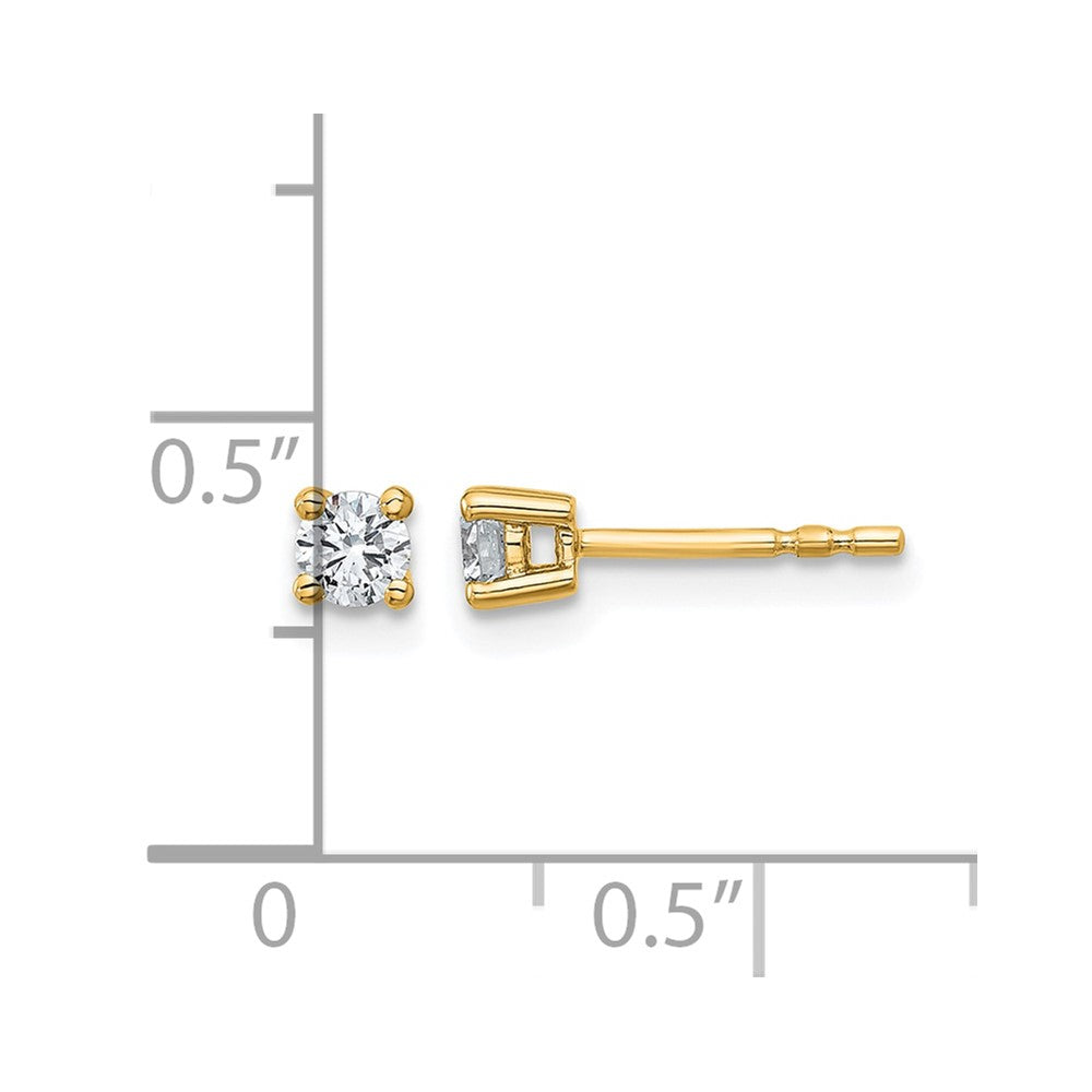 Lab Grown Diamond VS+ F+ Round Complete Four Prong Heavyweight Stud Earrings