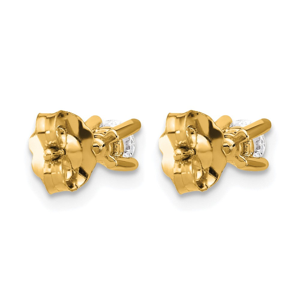 Lab Grown Diamond VS+ F+ Round Complete Four Prong Heavyweight Stud Earrings