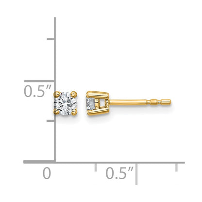 Lab Grown Diamond VS+ F+ Round Complete Four Prong Heavyweight Stud Earrings