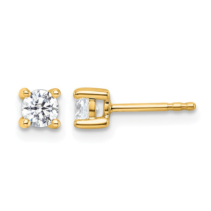 Lab Grown Diamond VS/SI+ G+ Round Complete Four Prong Heavyweight Stud Earrings