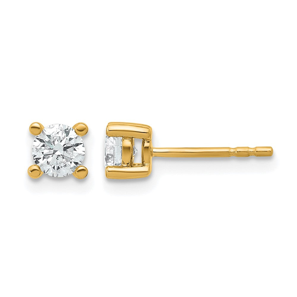 Lab Grown Diamond VS/SI+ G+ Round Complete Four Prong Heavyweight Stud Earrings