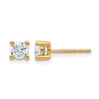 Lab Grown Diamond VS/SI+ G+ Round Complete Four Prong Heavyweight Stud Earrings