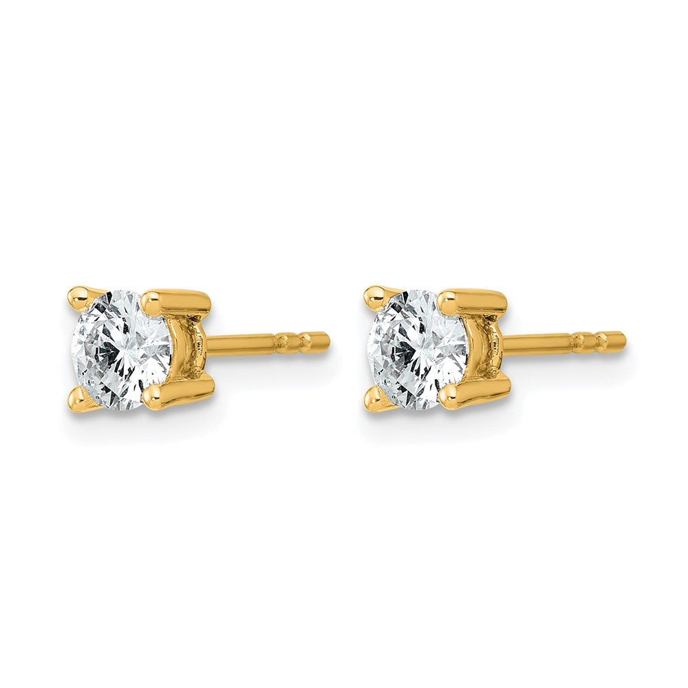 Lab Grown Diamond VS/SI+ G+ Round Complete Four Prong Heavyweight Stud Earrings