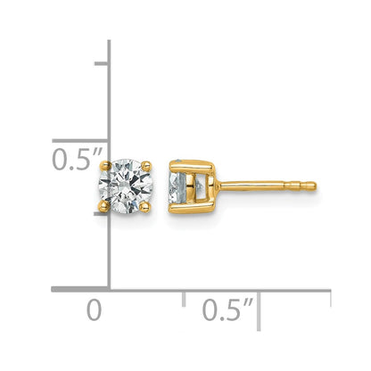 Lab Grown Diamond VS+ F+ Round Complete Four Prong Heavyweight Stud Earrings