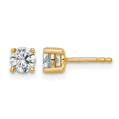 Lab Grown Diamond VS+ F+ Round Complete Four Prong Heavyweight Stud Earrings