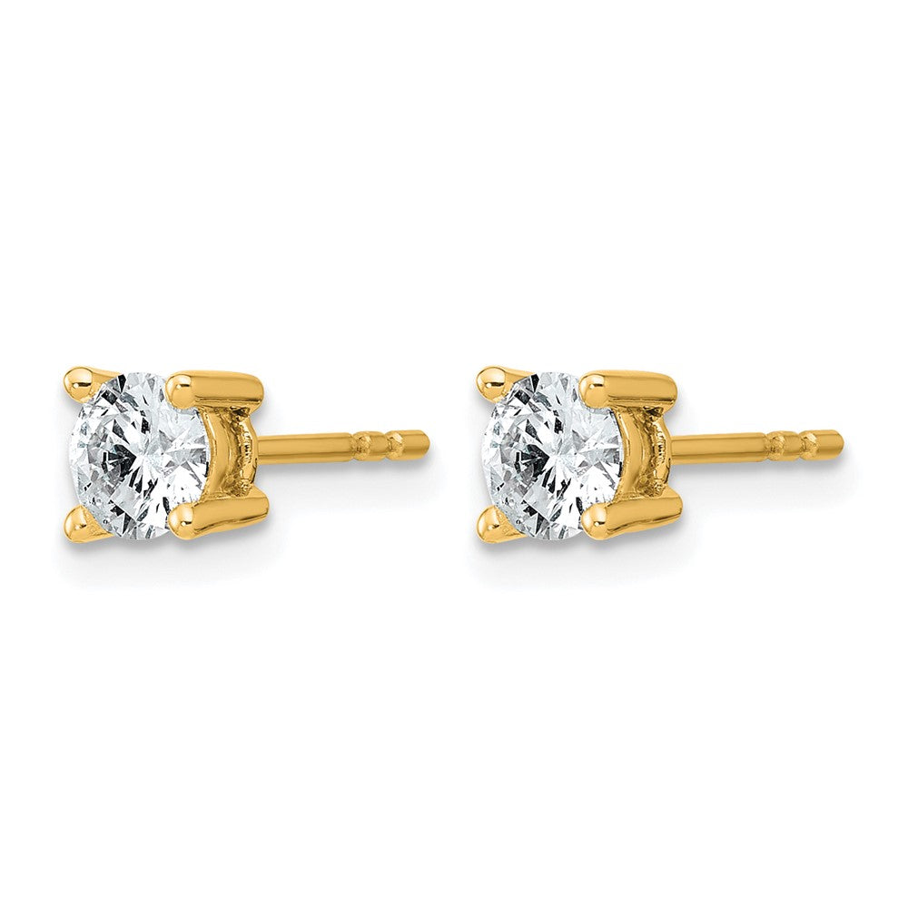 Lab Grown Diamond VS+ F+ Round Complete Four Prong Heavyweight Stud Earrings
