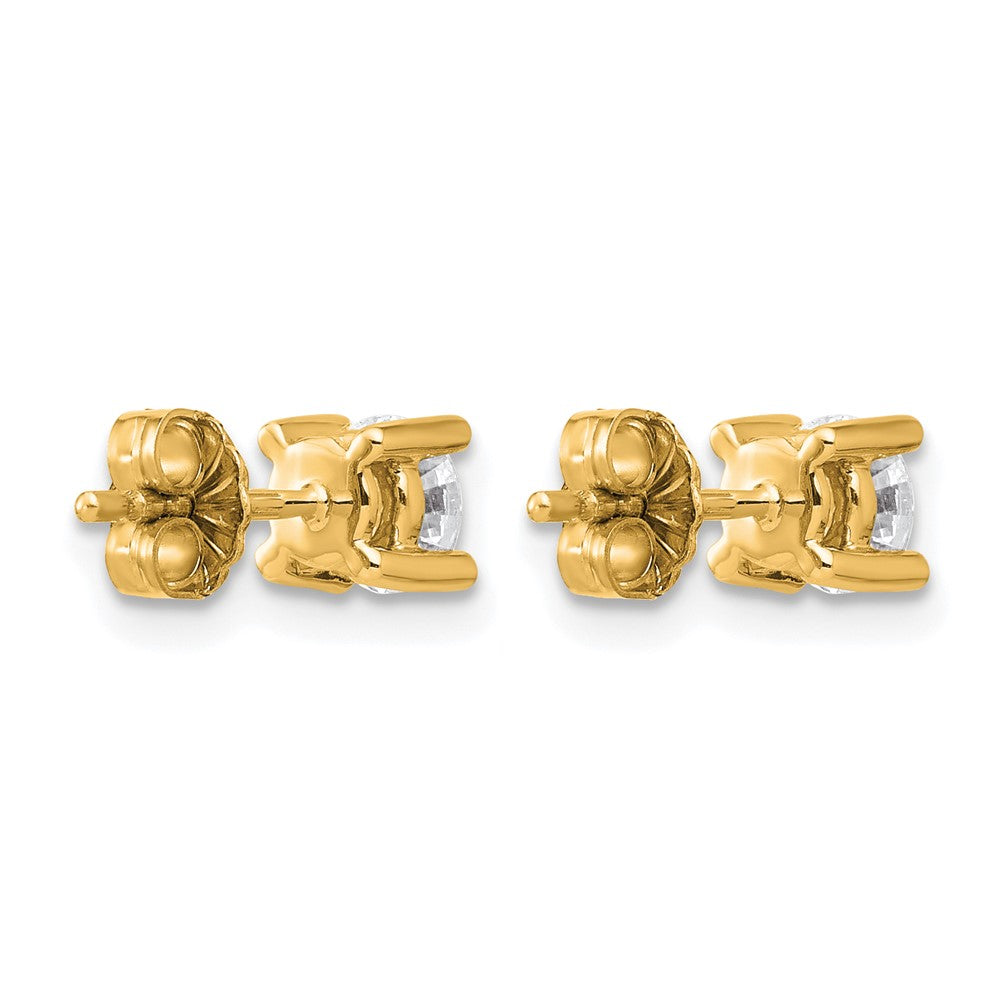 Lab Grown Diamond VS+ F+ Round Complete Four Prong Heavyweight Stud Earrings