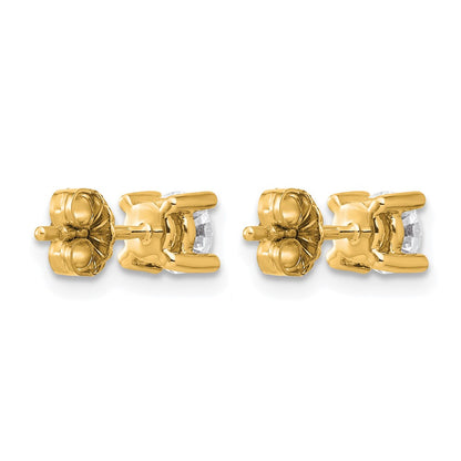 Lab Grown Diamond VS+ F+ Round Complete Four Prong Heavyweight Stud Earrings