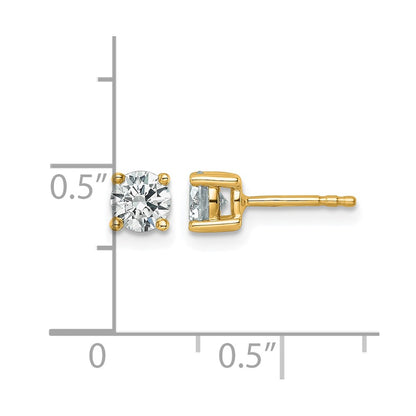 Lab Grown Diamond VS+ F+ Round Complete Four Prong Heavyweight Stud Earrings