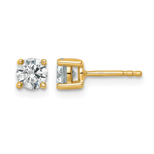 Lab Grown Diamond VS+ F+ Round Complete Four Prong Heavyweight Stud Earrings