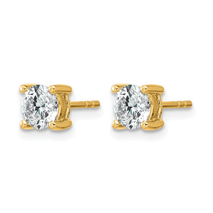 Lab Grown Diamond VS+ F+ Round Complete Four Prong Heavyweight Stud Earrings