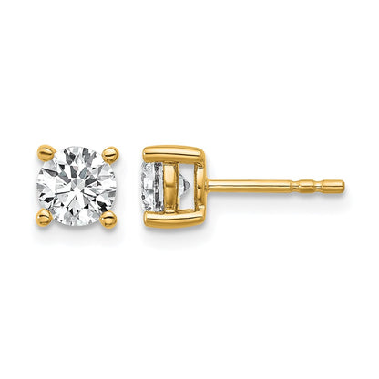 Lab Grown Diamond VS+ F+ Round Complete Four Prong Heavyweight Stud Earrings