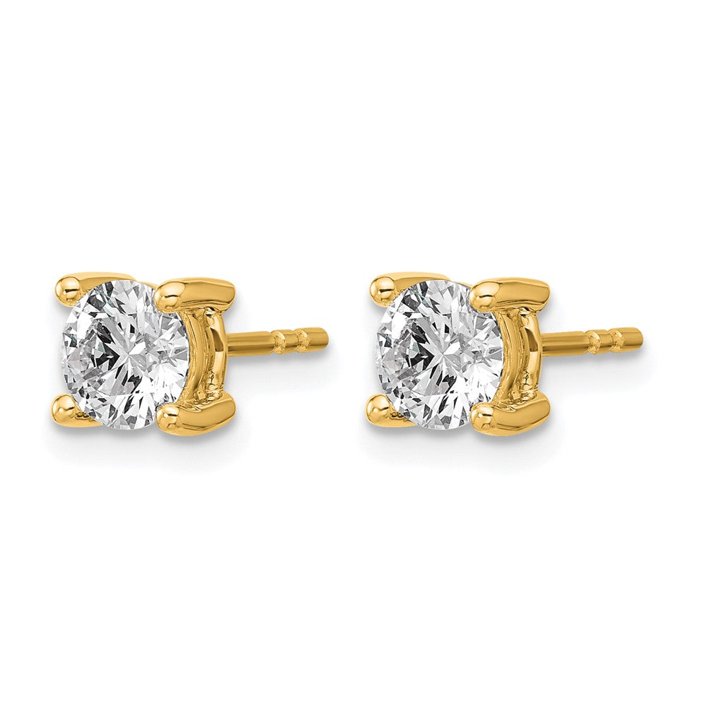Lab Grown Diamond VS+ F+ Round Complete Four Prong Heavyweight Stud Earrings