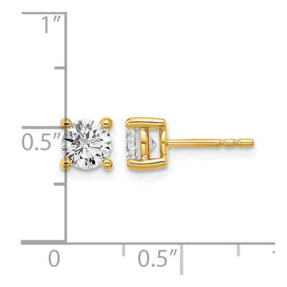 Lab Grown Diamond VS/SI+ G+ Round Complete Four Prong Heavyweight Stud Earrings