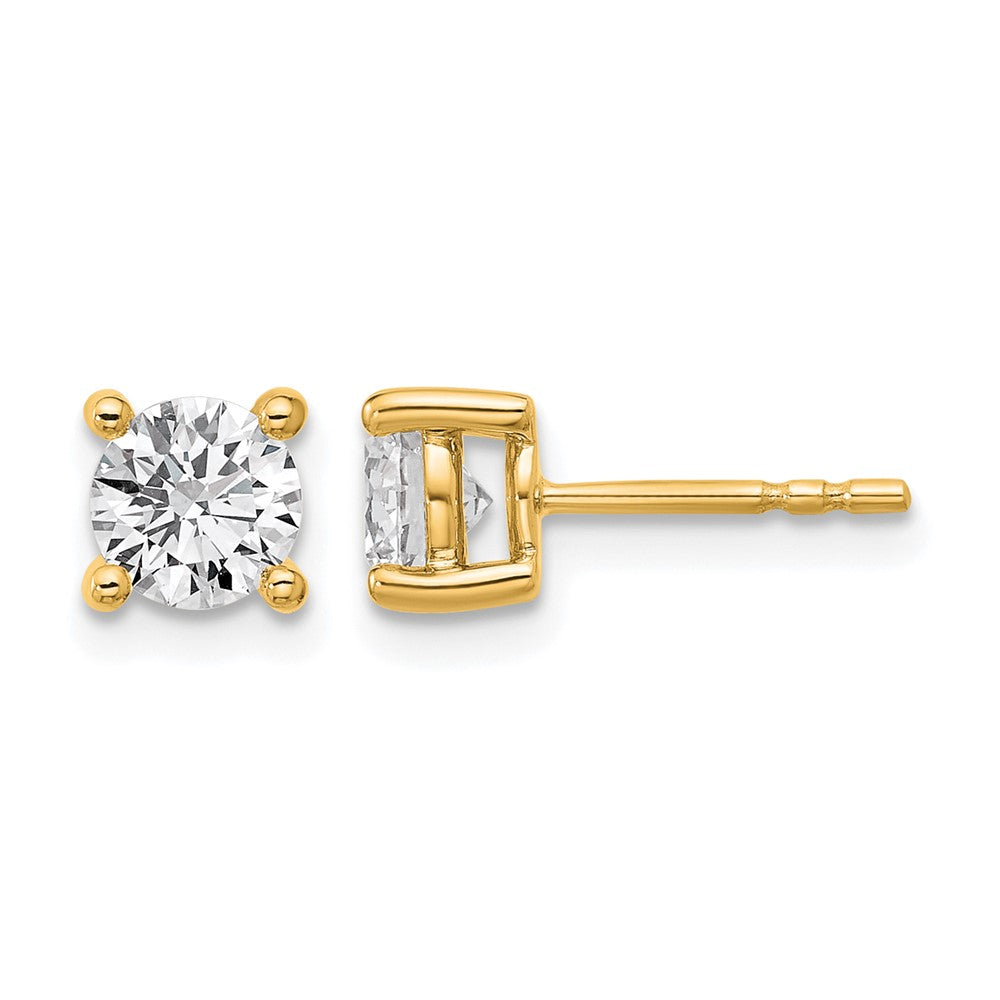 Lab Grown Diamond VS/SI+ G+ Round Complete Four Prong Heavyweight Stud Earrings