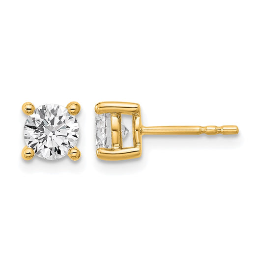 Lab Grown Diamond VS/SI+ G+ Round Complete Four Prong Heavyweight Stud Earrings