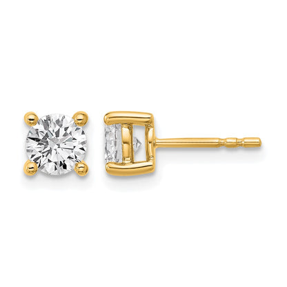 Lab Grown Diamond VS+ F+ Round Complete Four Prong Heavyweight Stud Earrings