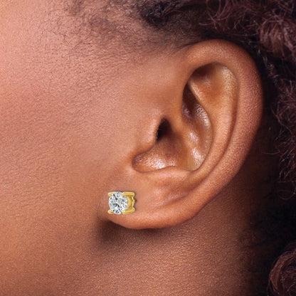 Lab Grown Diamond VS/SI+ G+ Round Complete Four Prong Heavyweight Stud Earrings