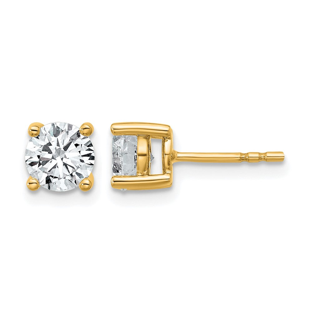 Lab Grown Diamond VS/SI+ G+ Round Complete Four Prong Heavyweight Stud Earrings