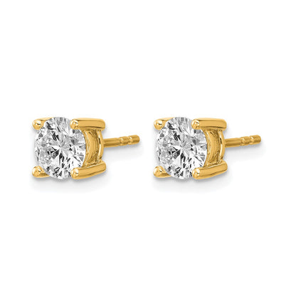 Lab Grown Diamond VS/SI+ G+ Round Complete Four Prong Heavyweight Stud Earrings