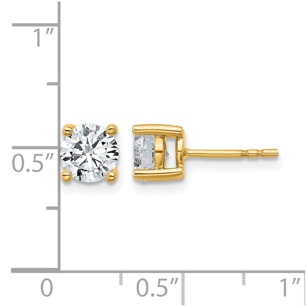 Lab Grown Diamond VS/SI+ G+ Round Complete Four Prong Heavyweight Stud Earrings