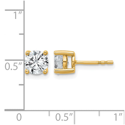 Lab Grown Diamond VS/SI+ G+ Round Complete Four Prong Heavyweight Stud Earrings