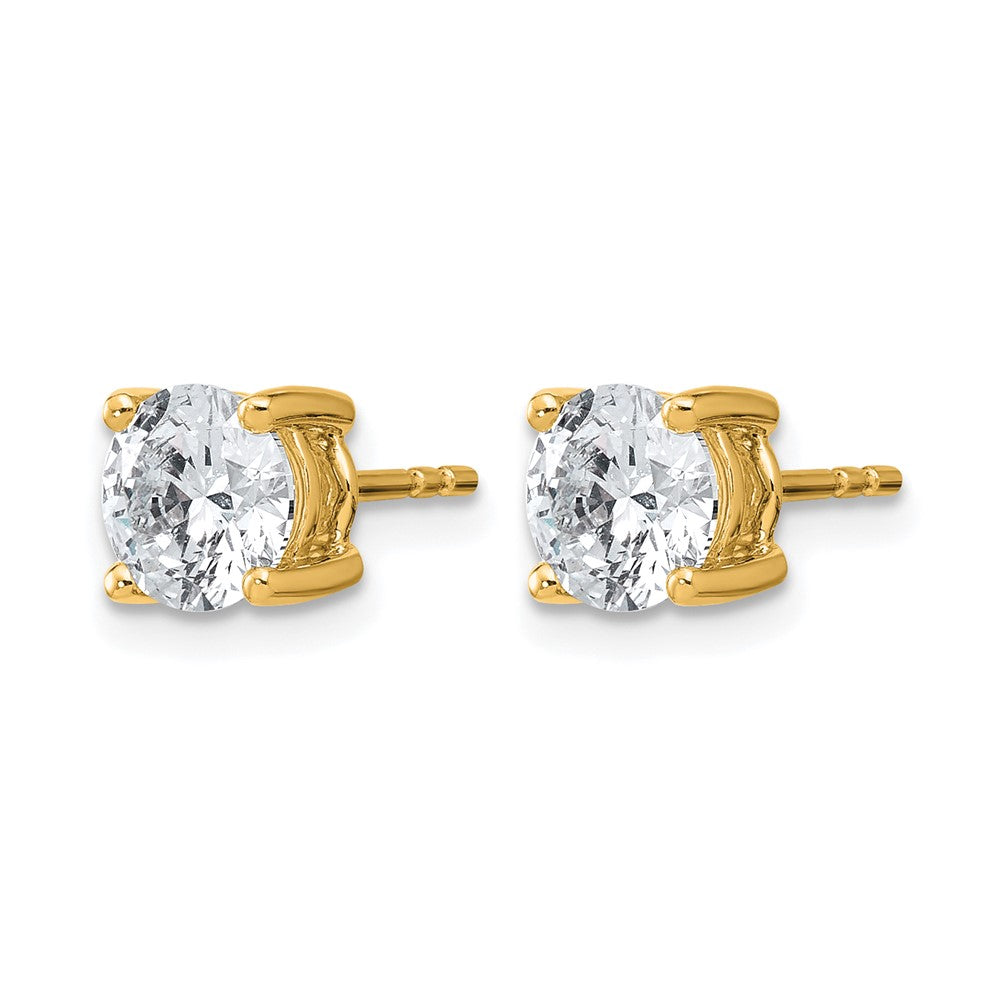 Lab Grown Diamond VS+ F+ Round Complete Four Prong Heavyweight Stud Earrings