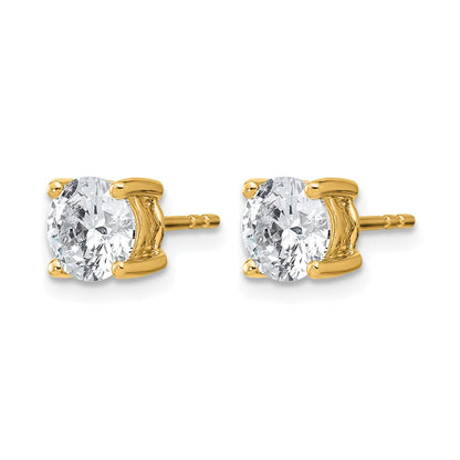Lab Grown Diamond VS+ F+ Round Complete Four Prong Heavyweight Stud Earrings