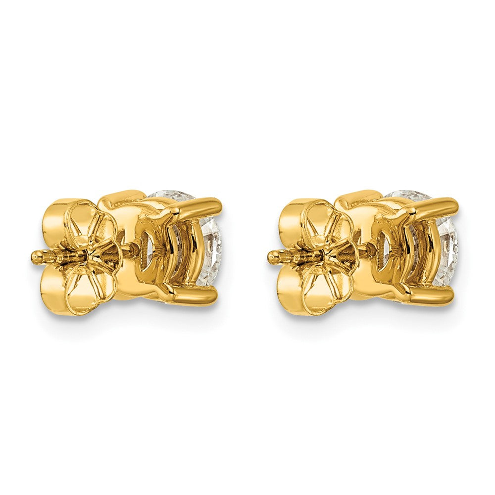 Lab Grown Diamond VS+ F+ Round Complete Four Prong Heavyweight Stud Earrings